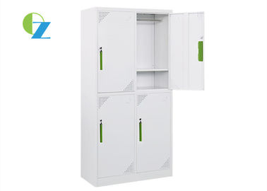 Customized 4 Door Steel Office Lockers , School Locker Cabinet Popular Design